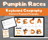 Pumpkin Races - Halloween Keyboard Geography Card Game