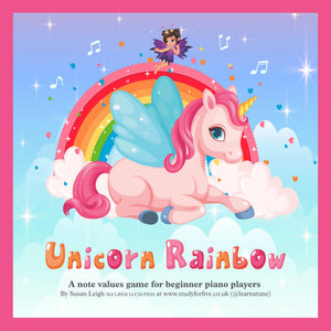 Unicorn Rainbow: a note values game