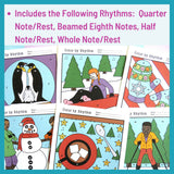 Winter Themed Color by Rhythm | Winter Music Activities