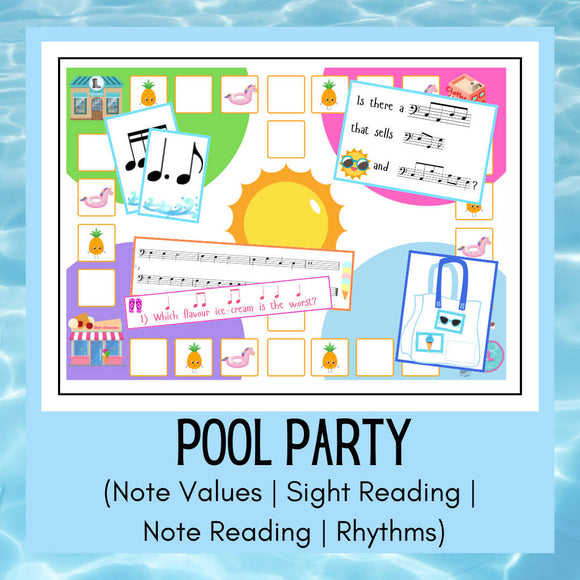 Pool Party | Note Reading & Rhythms Game