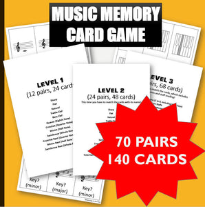 Music Memory Flash Card Games
