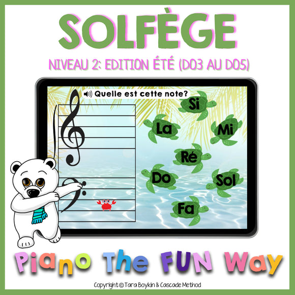 French BC: Solfege Niveau 2 Edition Été (Do3 au Do5)