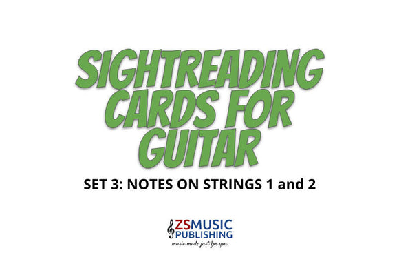 Sightreading Cards for Guitar Set 3