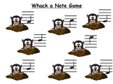 Whack A Mole Note Recognition Game