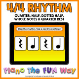 Boom Cards: Clapping 4/4 Rhythm - Time Signature (Beginners)