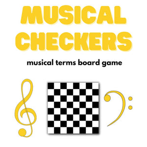 Musical Checkers: a music vocabulary board game