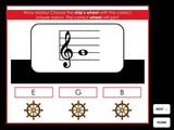 Ships Ahoy | Grand Staff Treble and Bass Notes | Interactive Digital Music Game