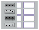 Note Directions on sheet music and piano keys