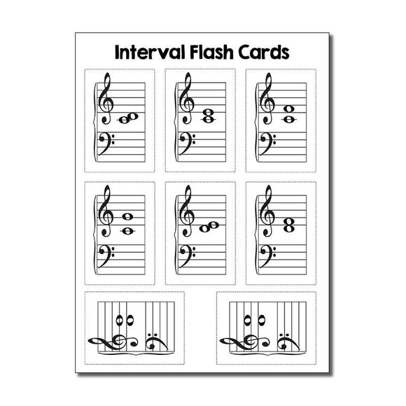 Interval Flash Cards (B&W)