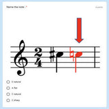 Google Classroom DIGITAL Music Theory Lesson 27: The Natural Sign - Self-Grading