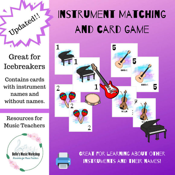 Instrument Matching Game โ Music Teacher Resources