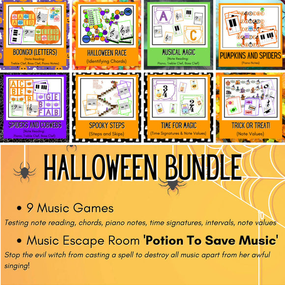 10 Halloween Music Activities | 9 Games, 1 Music Escape Room