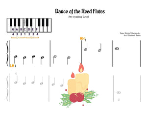 Dance of the Reed Flutes - The Nutcracker Suite - Pre-staff Alpha Notation (Studio License)