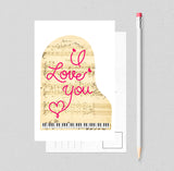 Mozart Sonata Grand Piano " I Love You" bonus 2 design book mark