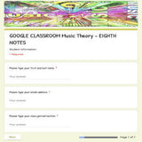 Google Classroom DIGITAL Music Theory Lesson 21: Eighth Notes - Self-Grading