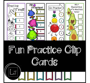 Fun Practice Clip Cards