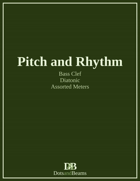 Pitch and Rhythm - Bass Clef (E-Book Copy)