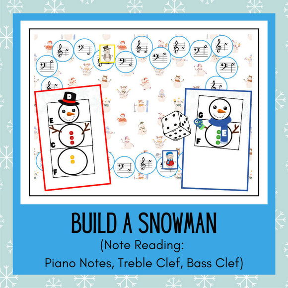 Build A Snowman | Note Reading Winter & Christmas Game