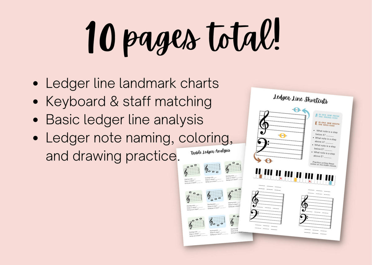Ledger Lines Theory Worksheets Music Teacher Resources