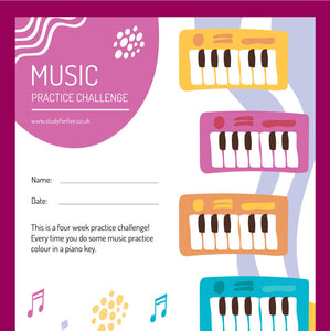 Music Practice Colouring Chart (FREE!)