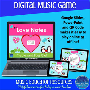 Love Notes | Treble & Bass Clef | Digital Music Game