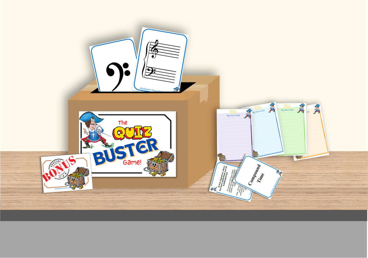 Note Buster Game Music Theory ‘Quiz Buster’ Game - US version – Music Teacher Resources
