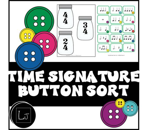 Signature Sort Time Signature Button Sort – Music Teacher Resources