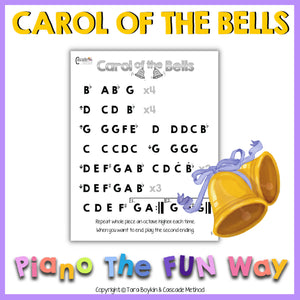 Piano Sheet: Carol of the Bells