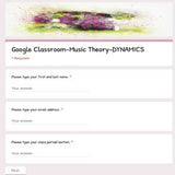 Google Classroom DIGITAL Music Theory Lesson 43: Dynamics - Self-Grading