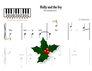 The Holly and The Ivy - Pre-Staff Alpha Notation (Studio License)