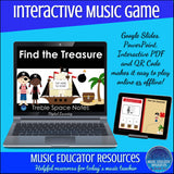 Find the Treasure | Treble Space Notes | Interactive Digital Music Game