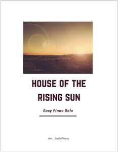 House of the Rising Sun - easy piano solo