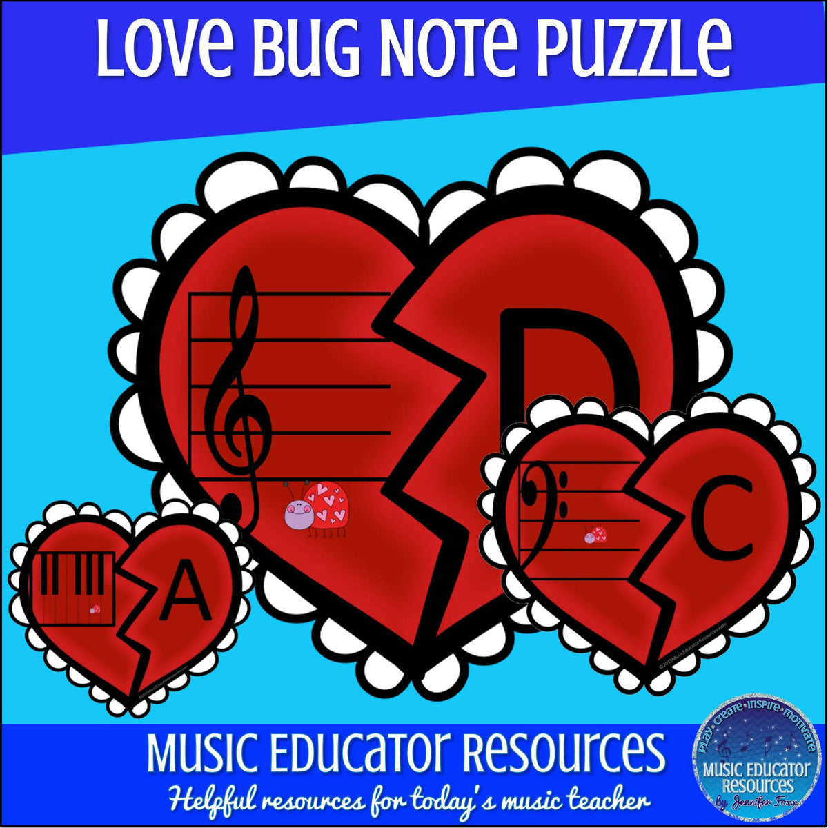 Love Bug Note Puzzle | Printable – Music Teacher Resources