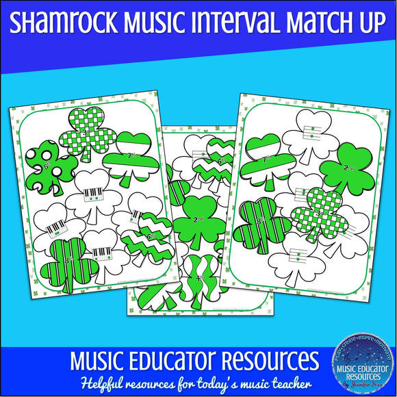 Shamrock Music Interval Match Up Game | St. Patrick's Day