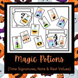 Magic Potions | Time Signature and Note Values Halloween Game