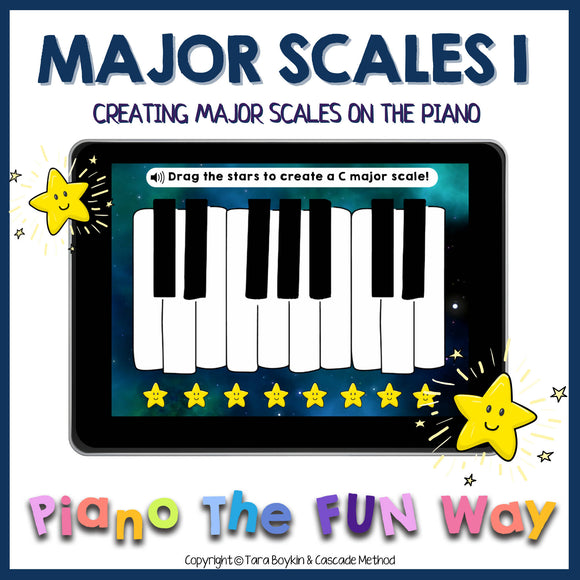 Boom Cards: Star Major Scales 1