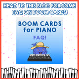 Boom Cards: Landmarks on Keyboard and Staff (for Beginners)