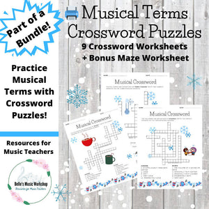 Musical Terms Crossword Puzzles