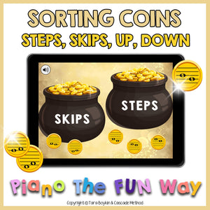 Boom Cards: Sorting Coins - Intervals & Direct (Steps, Skips, Up, Down)