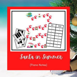 Santa in Summer | Piano Note Recognition Game