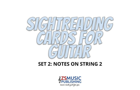 Sightreading Cards for Guitar Set 2