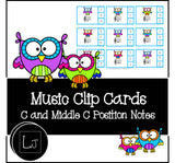 Music Clip Cards: Middle C and C Positions
