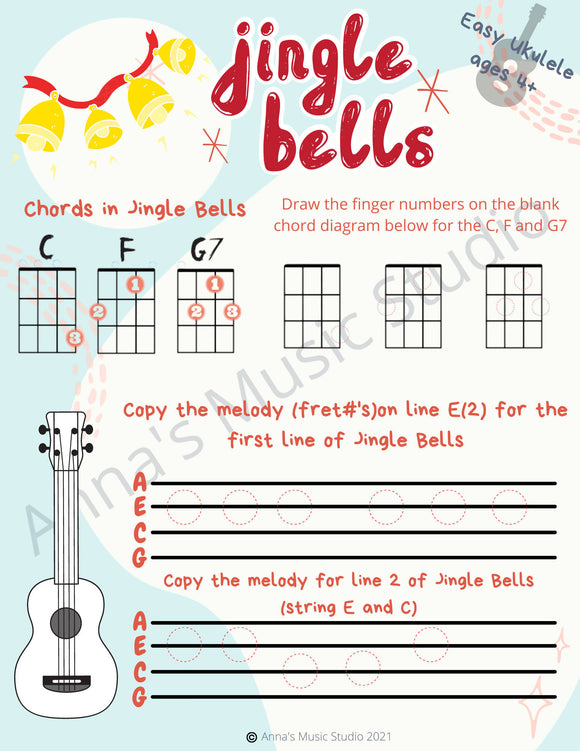 Jingle Bells Ukulele Activity