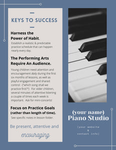 KEYS TO SUCCESS GRAPHIC - EDITABLE PDF - by JudisPiano