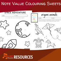 Note Value Colouring Sheets – Music Teacher Resources