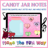 Boom Cards: Candy Jar Rhythm Notes (Valentines)
