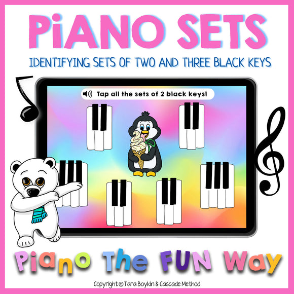 Boom Cards: Identifying Piano Sets of 2 and 3 Black Keys