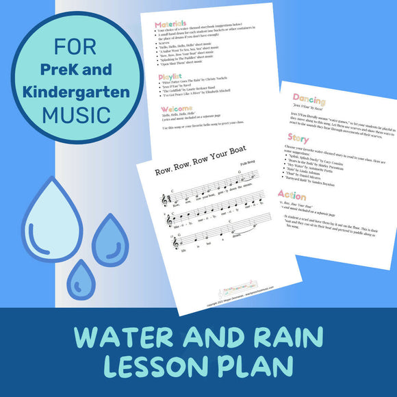 Splish Splash: Water and Rain Music Lesson Plan (PreK - 2)