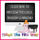 Boom Cards: Note Review Back to School Theme Level 2