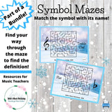 Musical Symbols Mazes - Winter Themed